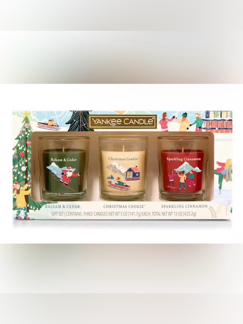 Yankee Candle NIB Holiday 3 Tumbler Candle Gift Set